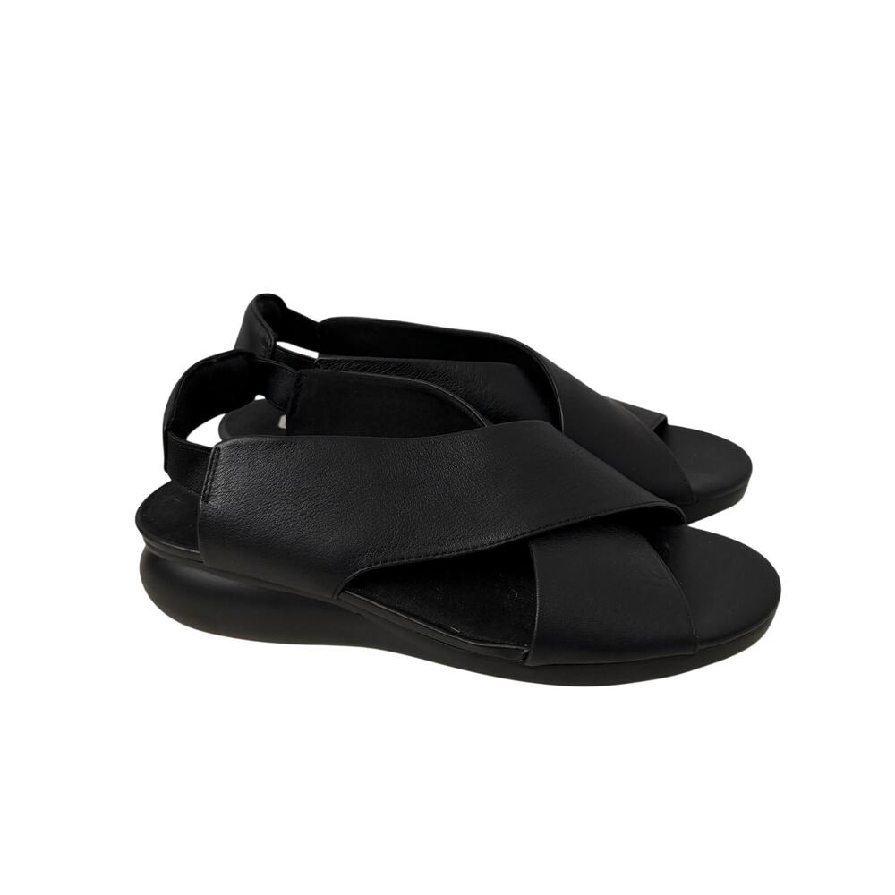 Camper Balloon Slingback Sandals Womens Size 9 Black Leather 40 EU
